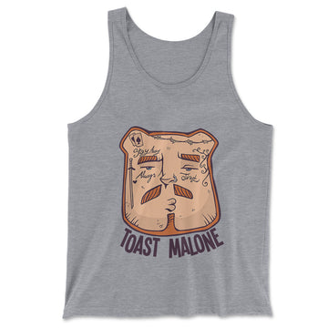 Toast Malone Men/Unisex Tank in Athletic Heather color